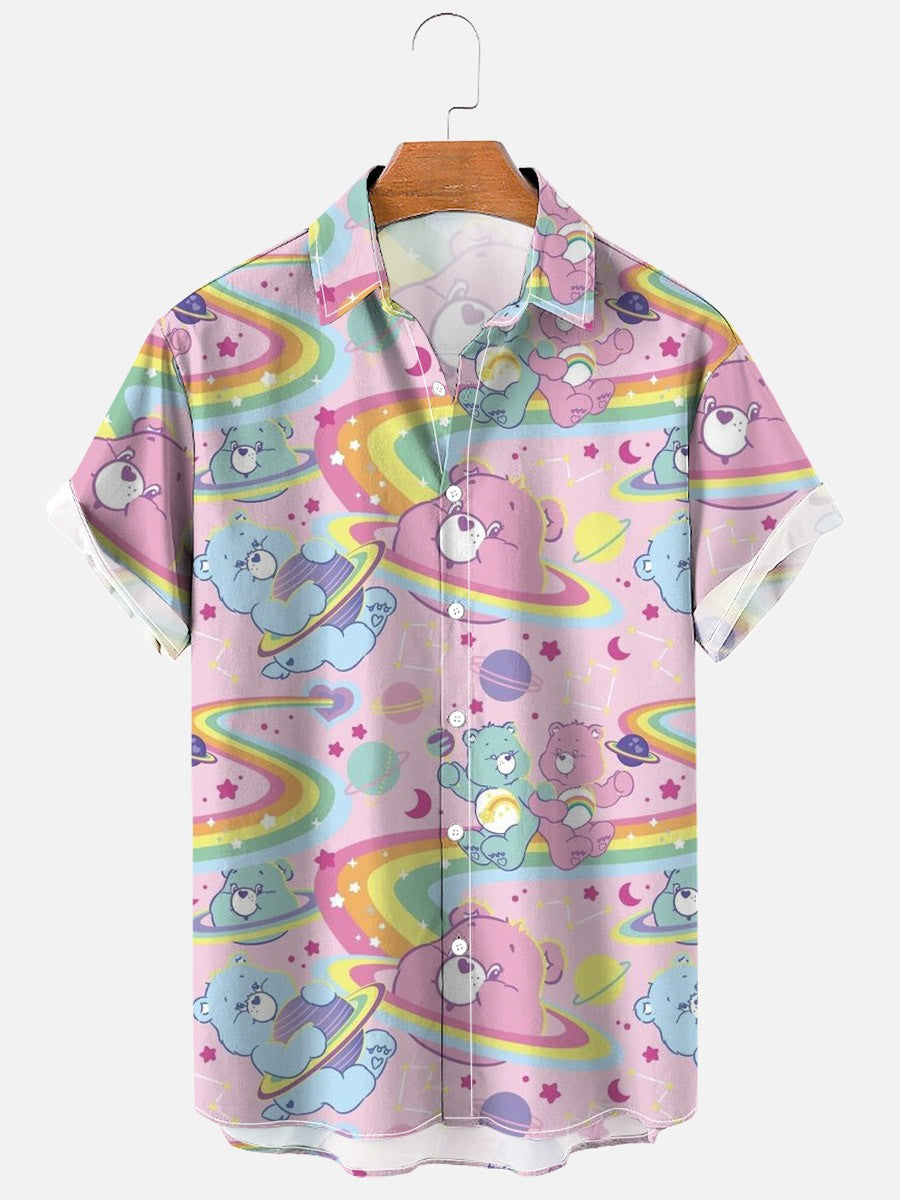 Fashion Bear Print Hawaiian Men's Shirt