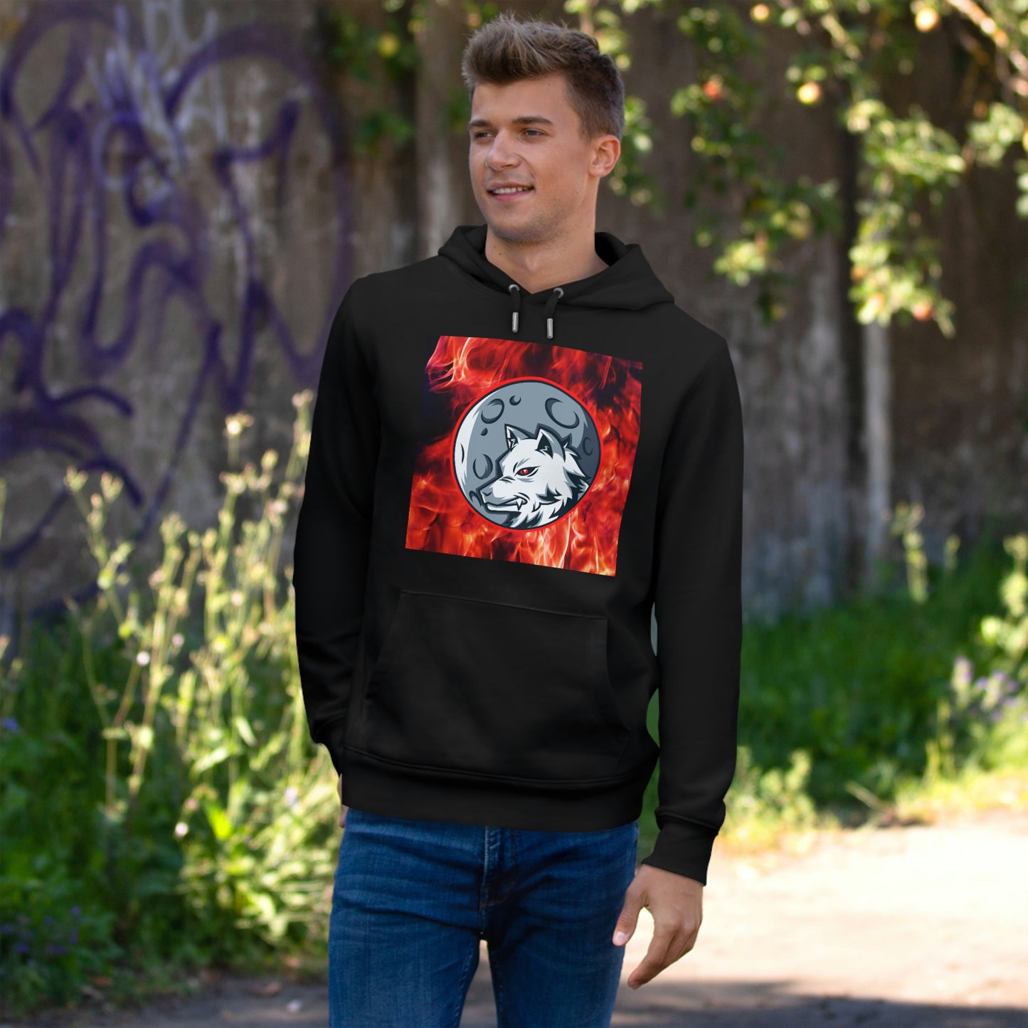 King Hooded Sweatshirt-wolf