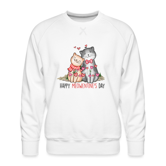 Men’s Premium Sweatshirt-Happy Valentines day - white