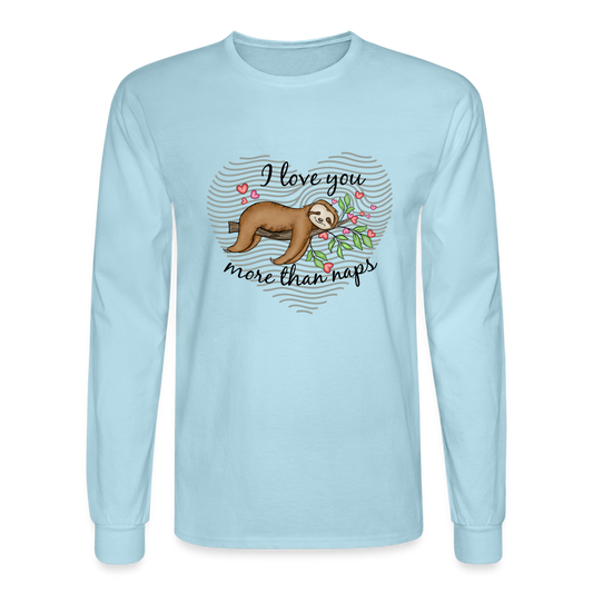 Men's Long Sleeve T-Shirt - powder blue