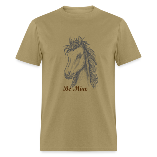 Unisex Classic T-Shirt-Horse-Be Mine - khaki