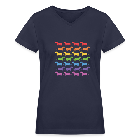 Women's V-Neck T-Shirt - navy