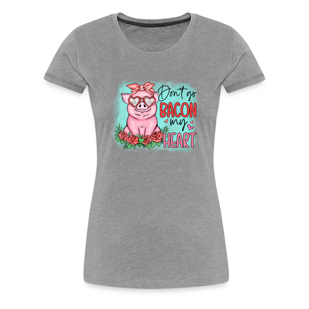 Love Pig-Women’s Premium T-Shirt-Pig-grey - heather gray