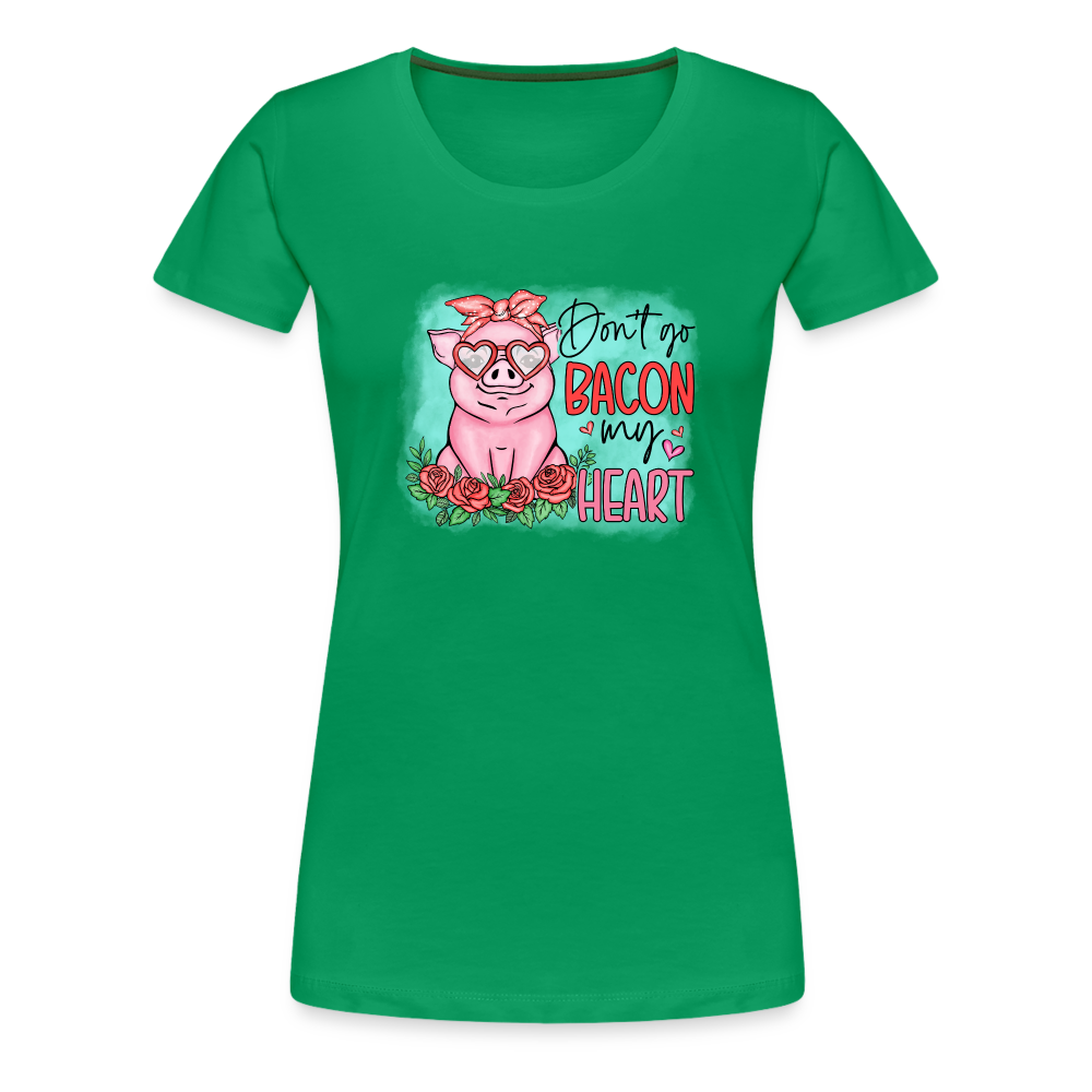 Love Pig-Women’s Premium T-Shirt-Pig-grey - kelly green