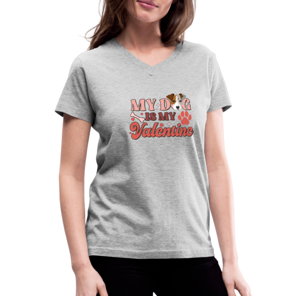 Women's V-Neck T-Shirt - gray