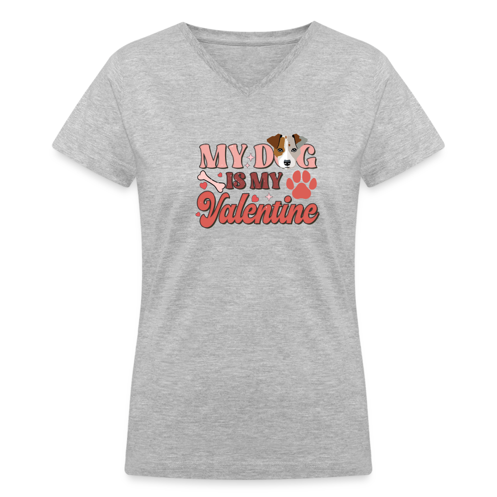 Women's V-Neck T-Shirt - gray