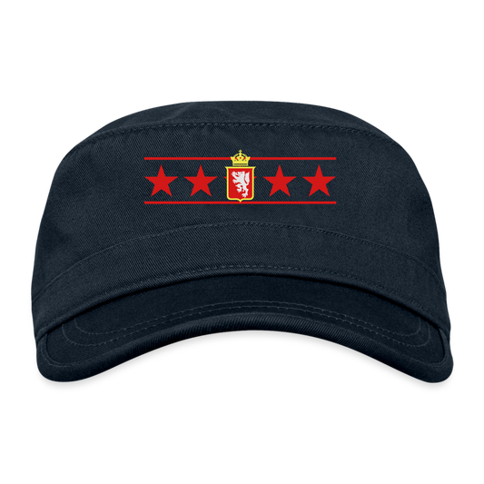 Organic Cadet Cap -Wolf-Stars - navy