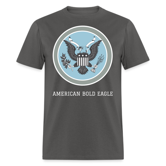 Unisex 100% Cotton T-Shirt-American Bold Eagle - charcoal