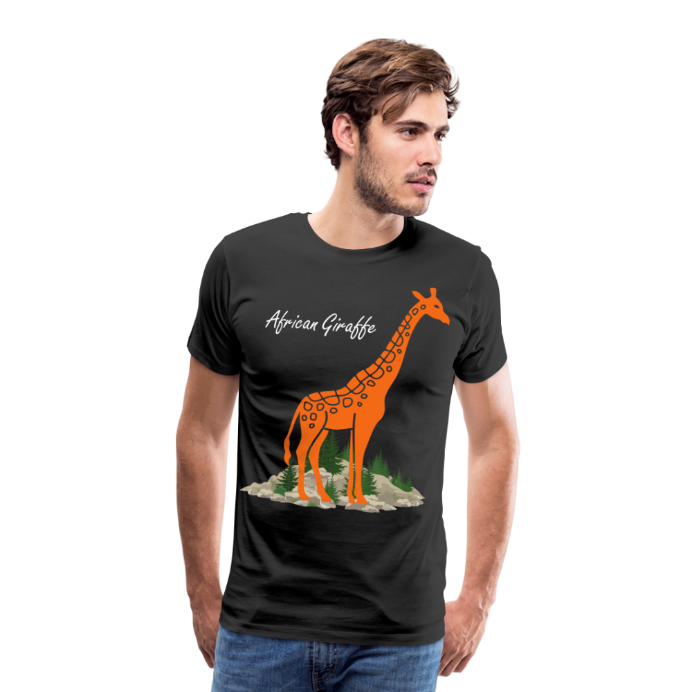 Men's Premium T-Shirt-African Giraffe - black