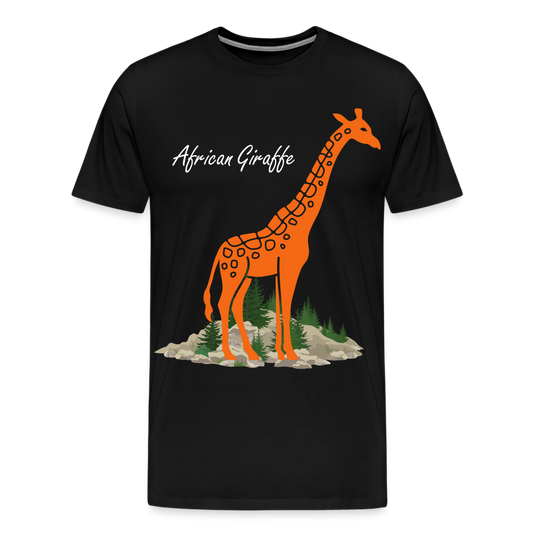 Men's Premium T-Shirt-African Giraffe - black