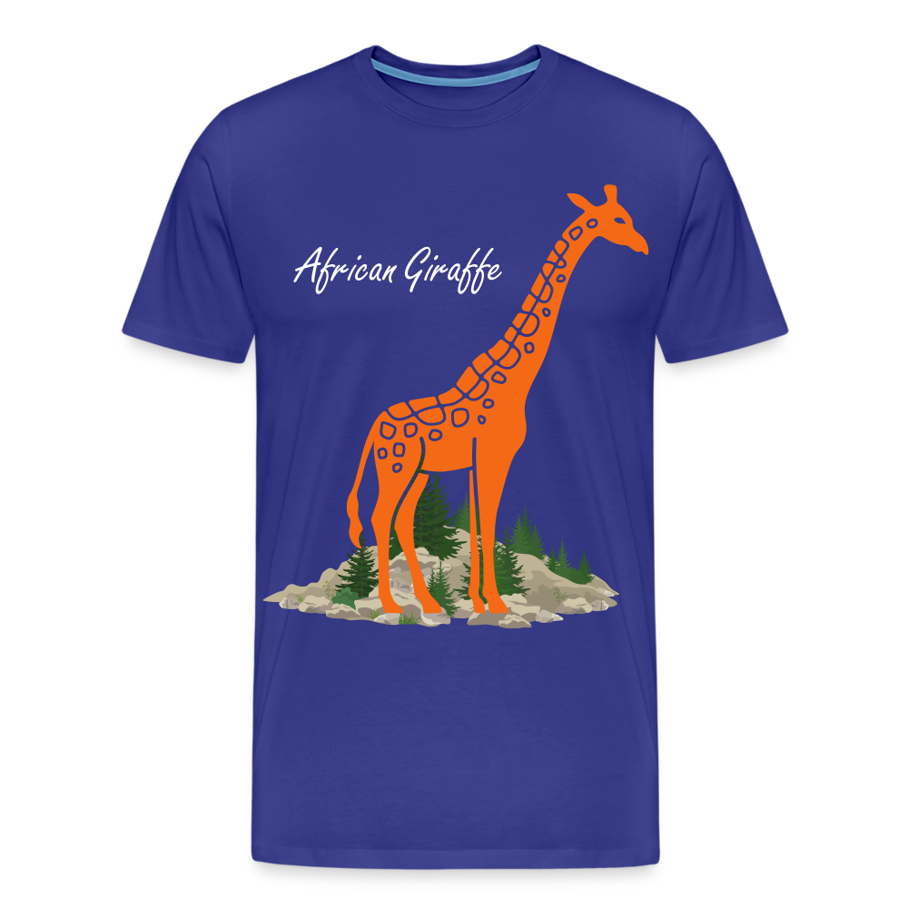 Men's Premium T-Shirt-African Giraffe - royal blue