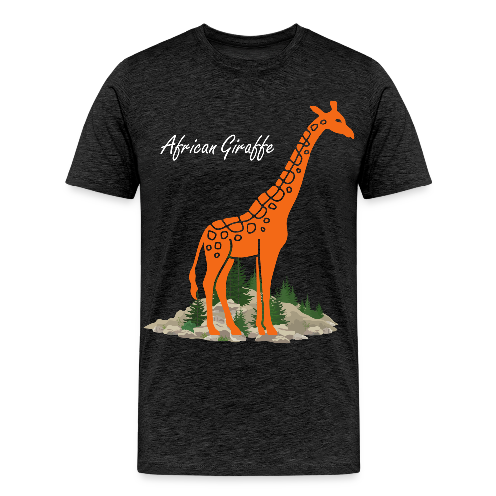 Men's Premium T-Shirt-African Giraffe - charcoal grey