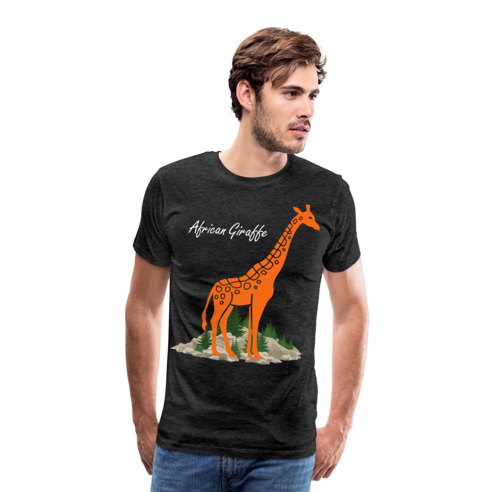 Men's Premium T-Shirt-African Giraffe - charcoal grey