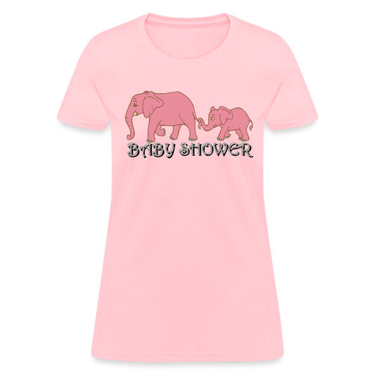 Women's T-Shirt-Elephant-Bbay-Shower - pink