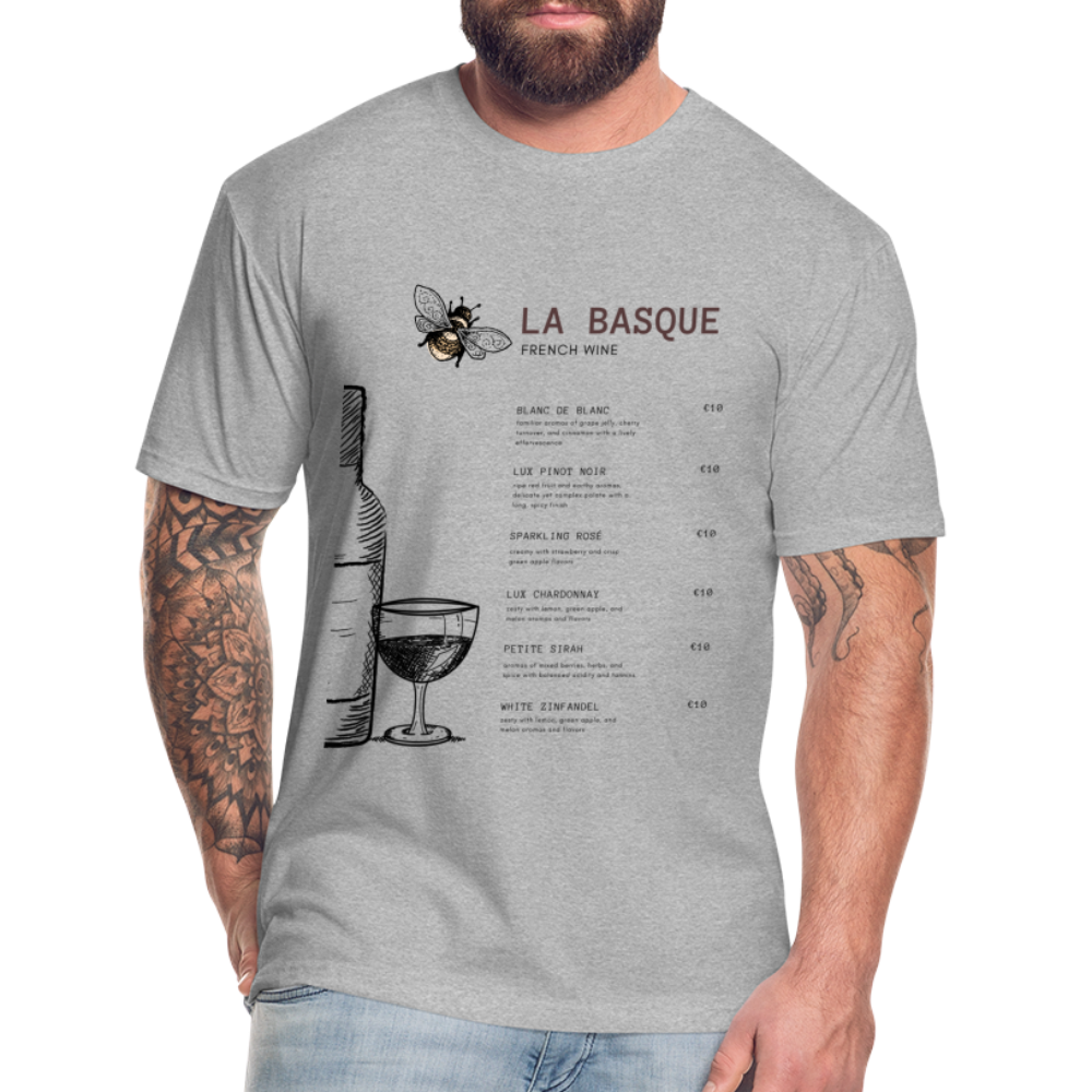 Fitted Cotton/Poly T-Shirt -La Basque-Beetle - heather gray