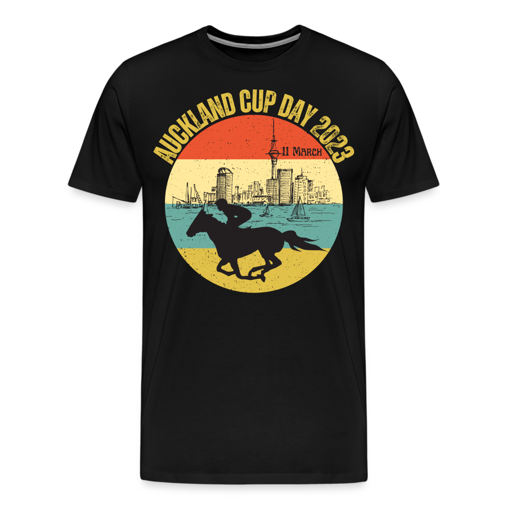 Men's Premium T-Shirt-Auckland Cup Day 23 - black