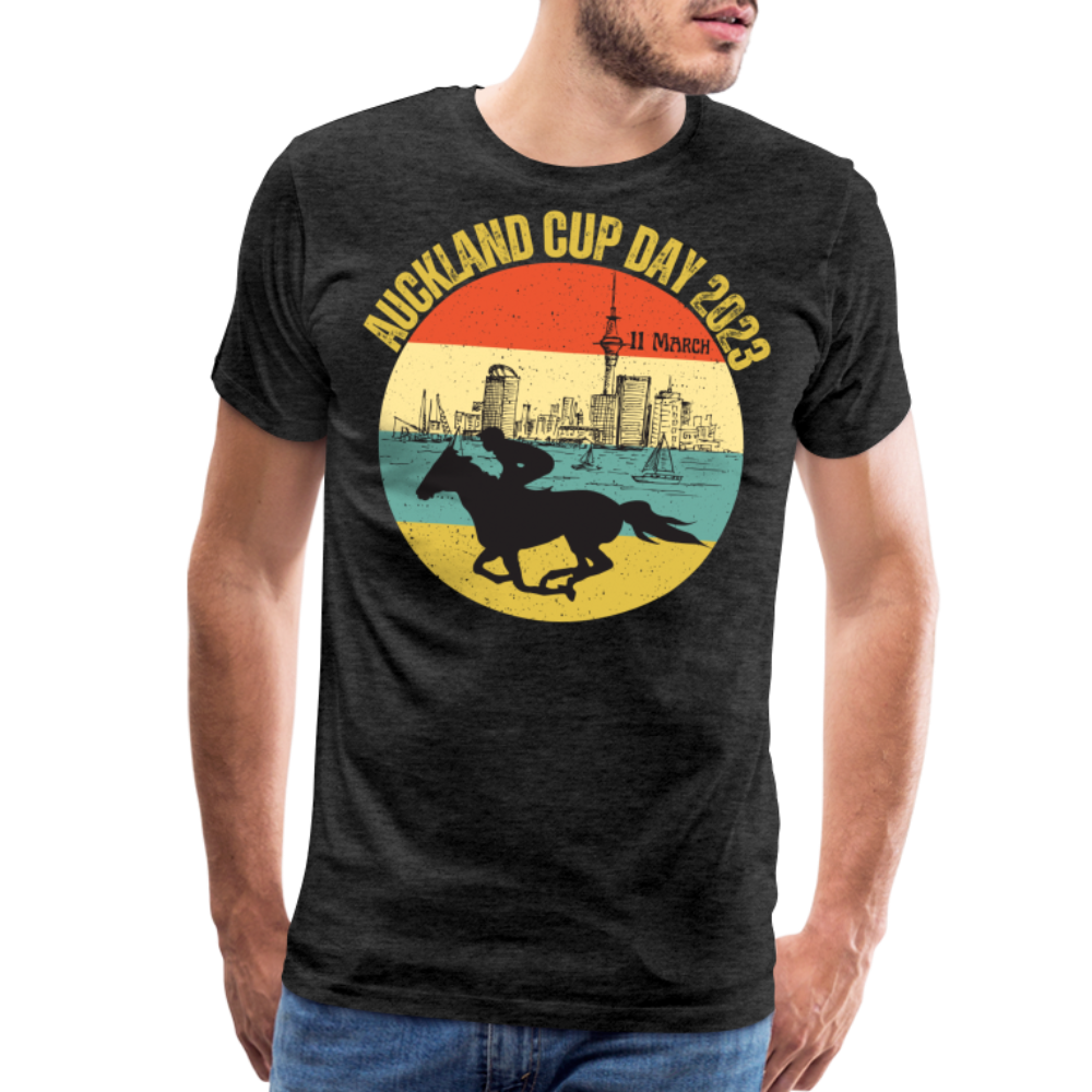 Men's Premium T-Shirt-Auckland Cup Day 23 - charcoal grey